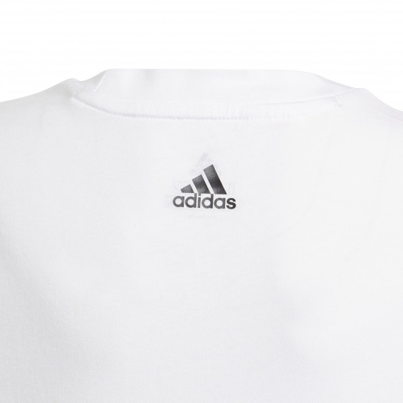 Essentials βαμβακερό μπλουζάκι, λευκό Adidas 231090 3