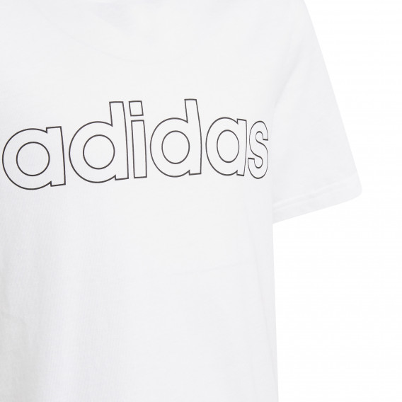 Essentials βαμβακερό μπλουζάκι, λευκό Adidas 231091 4