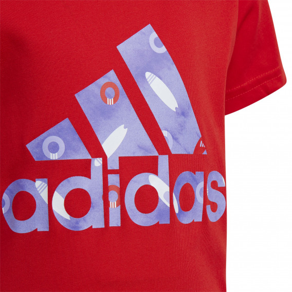 Μπλουζάκι με το λογότυπο της μάρκας, κόκκινο Adidas 231135 3