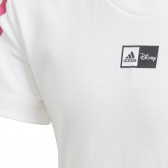Βαμβακερό μπλουζάκι με τύπωμα Minnie Mouse σε λευκό χρώμα Adidas 231140 3