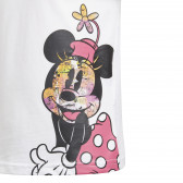 Βαμβακερό μπλουζάκι με τύπωμα Minnie Mouse σε λευκό χρώμα Adidas 231141 4