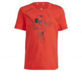 Βαμβακερό μπλουζάκι με τύπωμα Minnie Mouse, κόκκινο Adidas 231162 