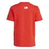 Βαμβακερό μπλουζάκι με τύπωμα Minnie Mouse, κόκκινο Adidas 231163 2
