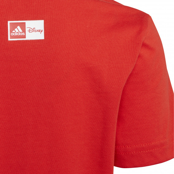 Βαμβακερό μπλουζάκι με τύπωμα Minnie Mouse, κόκκινο Adidas 231166 5