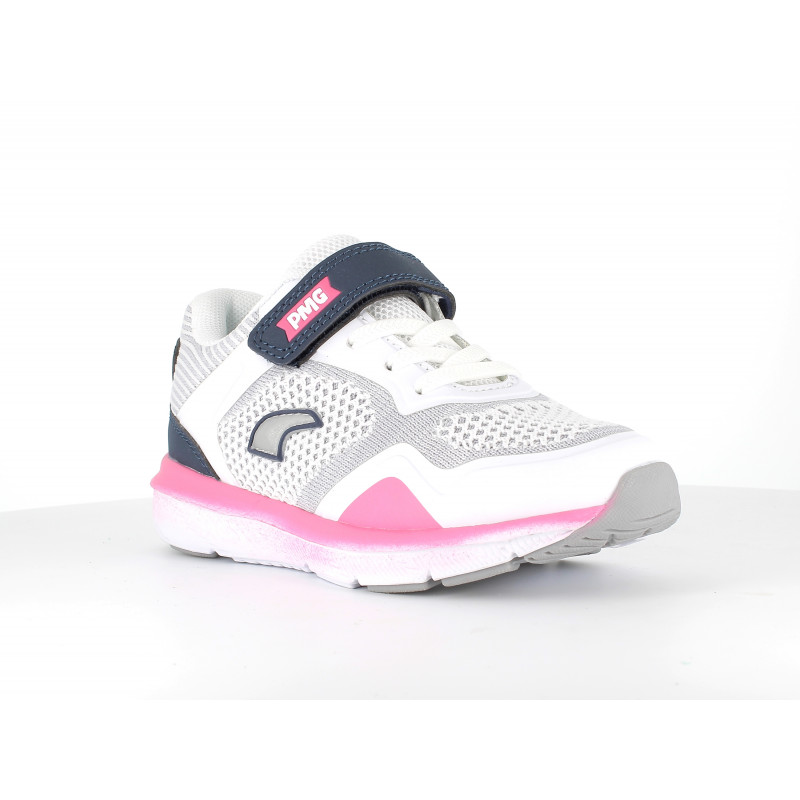 Πάνινα παπούτσια με ροζ τόνους, λευκό  231221
