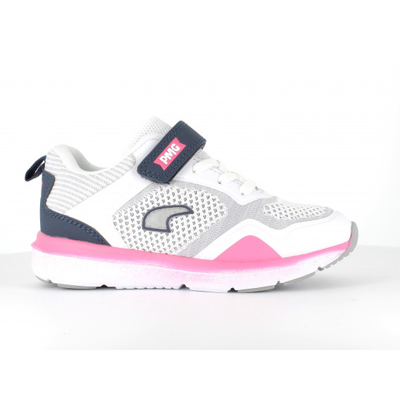 Πάνινα παπούτσια με ροζ τόνους, λευκό PRIMIGI 231222 2