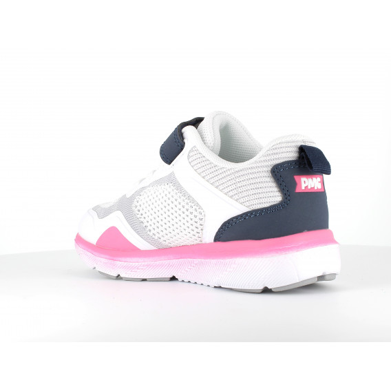 Πάνινα παπούτσια με ροζ τόνους, λευκό PRIMIGI 231223 3