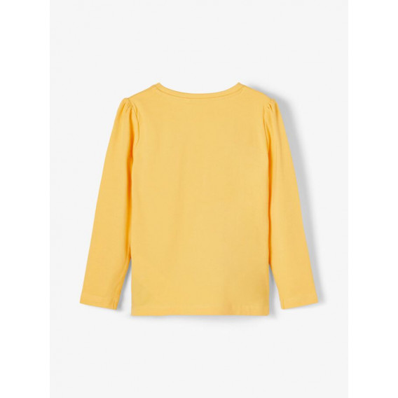 Οργανική βαμβακερή μπλούζα με κορδέλες, κίτρινη Name it 231266 2