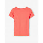 Μπλουζάκι από οργανικό βαμβάκι με γραφικό σχέδιο για ένα μωρό, ανοιχτό ροζ Name it 231281 2