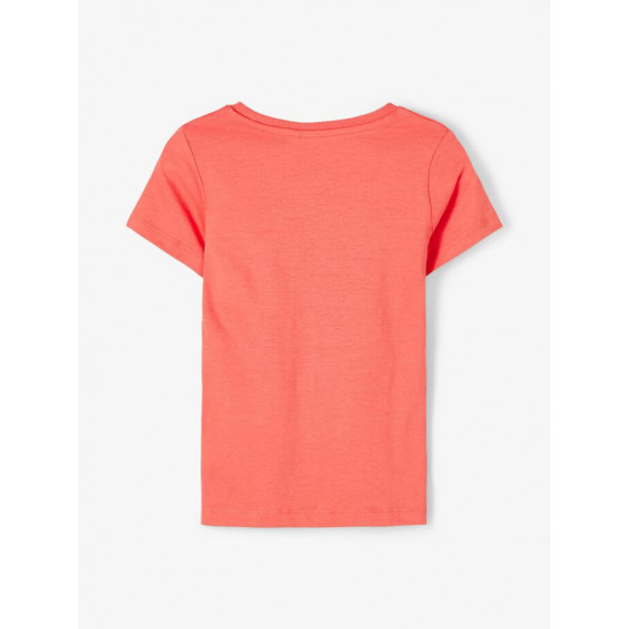 Μπλουζάκι από οργανικό βαμβάκι με γραφικό σχέδιο, ανοιχτό ροζ Name it 231284 2