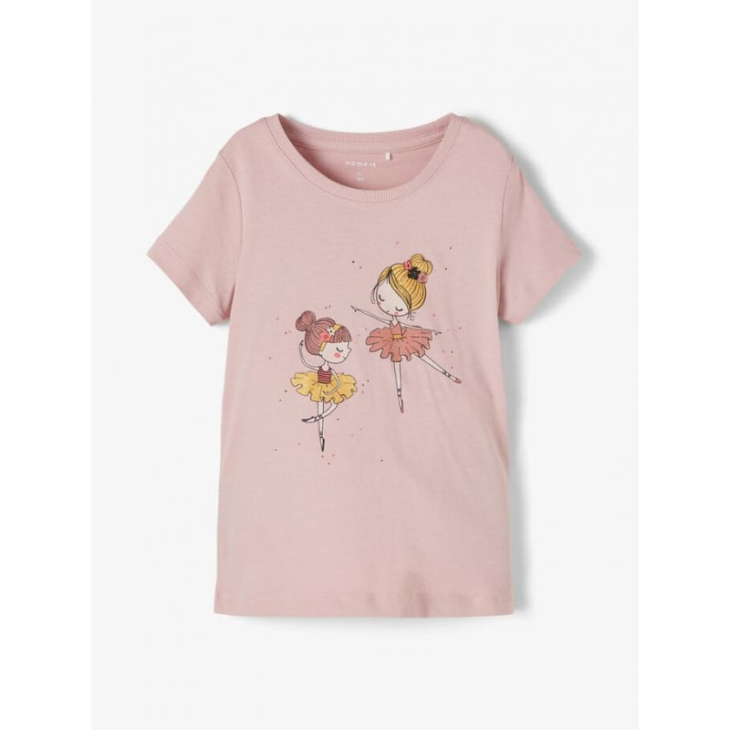 Μπλουζάκι από οργανικό βαμβάκι με λεζάντα για ένα μωρό, ροζ  231286
