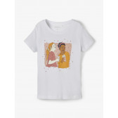 Μπλουζάκι από οργανικό βαμβάκι με γραφικό σχέδιο για ένα μωρό, λευκό Name it 231292 