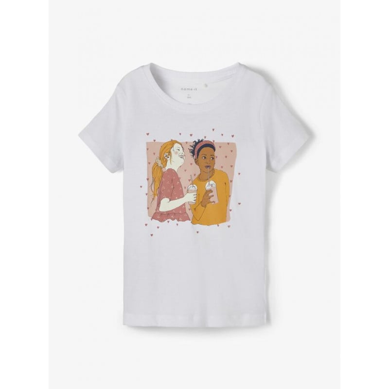 Μπλουζάκι από οργανικό βαμβάκι με γραφικό σχέδιο για ένα μωρό, λευκό  231292