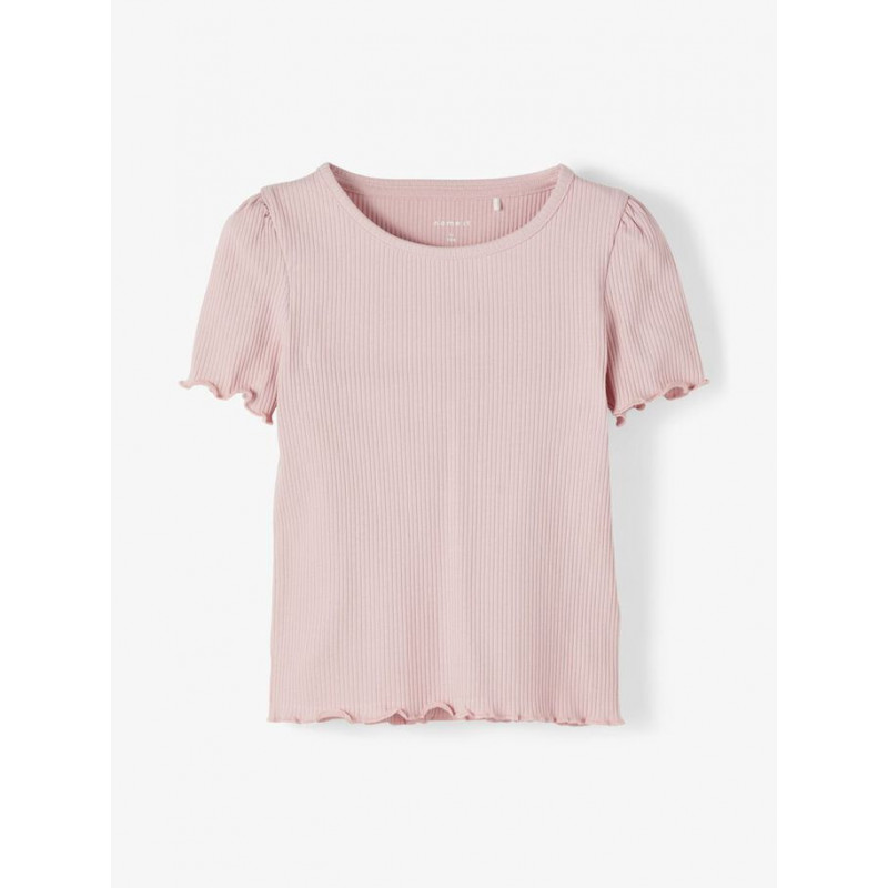 Μπλούζα από οργανικό βαμβάκι με μανίκια, ροζ  231328