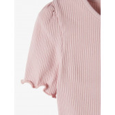 Μπλούζα από οργανικό βαμβάκι με μανίκια, ροζ Name it 231330 3