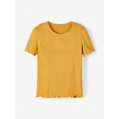 Οργανική βαμβακερή μπλούζα με μανίκια, κίτρινο Name it 231331 