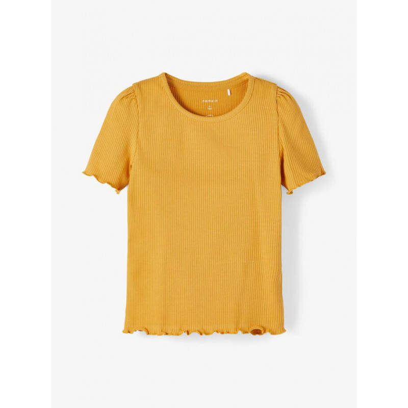 Οργανική βαμβακερή μπλούζα με μανίκια, κίτρινο  231331