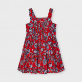 Φόρεμα με floral εκτύπωση, κόκκινο Mayoral 231344 2