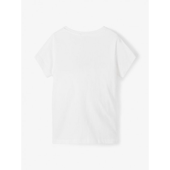 Μπλουζάκι από οργανικό βαμβάκι με τυπωμένο λεμόνι, λευκό Name it 231347 2