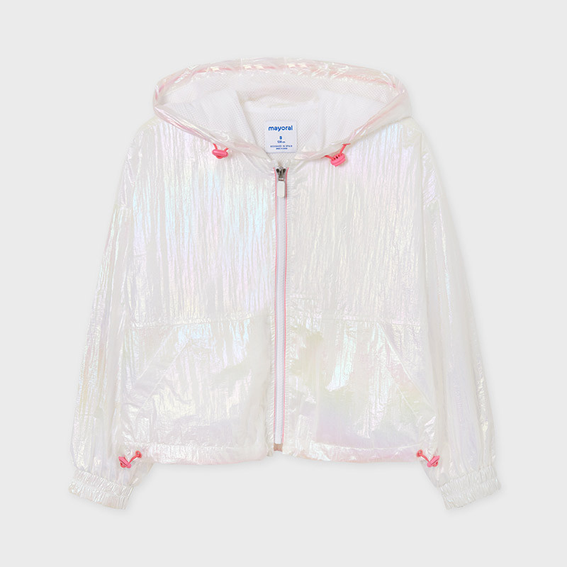 Ανοιξιάτικο μπουφάν με ροζ τόνους, λευκό  231348