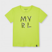Βαμβακερό μπλουζάκι με το λογότυπο της μάρκας, κίτρινο Mayoral 231360 