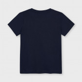 Βαμβακερό μπλουζάκι με το λογότυπο της μάρκας σε σκούρο μπλε χρώμα Mayoral 231364 2