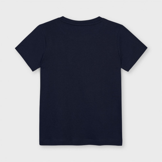 Βαμβακερό μπλουζάκι με το λογότυπο της μάρκας σε σκούρο μπλε χρώμα Mayoral 231364 2