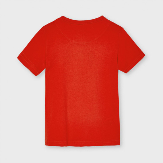 Βαμβακερό μπλουζάκι με φθαρμένο αποτέλεσμα, κόκκινο Mayoral 231406 2
