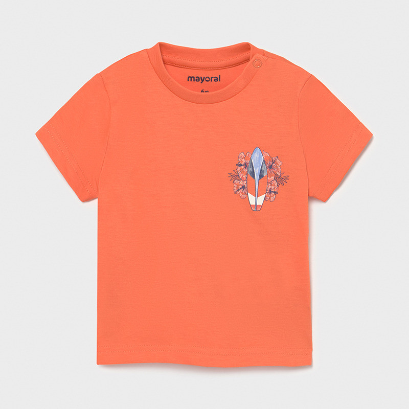 Βαμβακερό μπλουζάκι με τύπωμα για μωρό, ροζ  231408