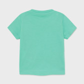 Βαμβακερό μπλουζάκι με γραφική εκτύπωση για μωρό, με μπλε χρώμα Mayoral 231420 2