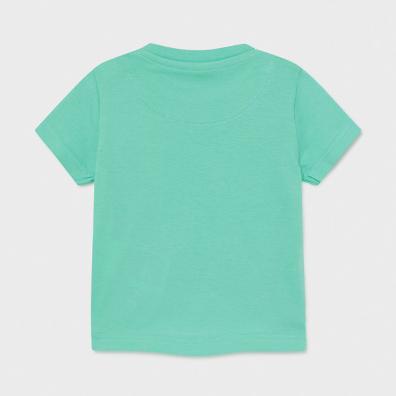 Βαμβακερό μπλουζάκι με γραφική εκτύπωση για μωρό, με μπλε χρώμα Mayoral 231420 2