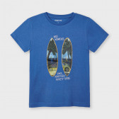 Βαμβακερό μπλουζάκι με γραφική εκτύπωση σε μπλε χρώμα Mayoral 231476 