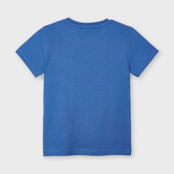 Βαμβακερό μπλουζάκι με γραφική εκτύπωση σε μπλε χρώμα Mayoral 231477 2
