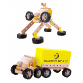 Ξύλινος κατασκευαστής - φορτηγό ρομπότ, 55 τεμάχια Classic World 231655 