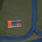 Βαμβακερά σπορ σορτς με μπλε τόνους για μωρό, σκούρο πράσινο Benetton 232116 3