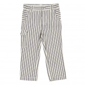 Βαμβακερό παντελόνι με λευκές-μπλε λωρίδες με πλαϊνή τσέπη για μωρό Benetton 232201 