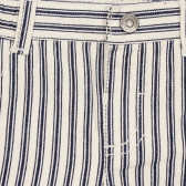 Βαμβακερό παντελόνι με λευκές-μπλε λωρίδες με πλαϊνή τσέπη για μωρό Benetton 232202 2
