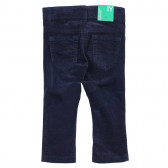 Βαμβακερό τζιν παντελόνι για μωρό, σε σκούρο μπλε χρώμα Benetton 232255 4