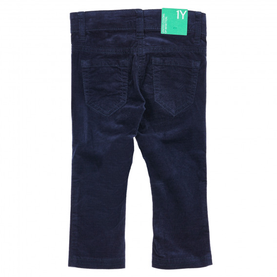 Βαμβακερό τζιν παντελόνι για μωρό, σε σκούρο μπλε χρώμα Benetton 232255 4