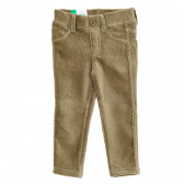 Βαμβακερό τζιν παντελόνι για μωρό, σκούρο πράσινο Benetton 232366 
