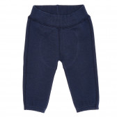 Βαμβακερό παντελόνι με ραφτή αρκούδα για μωρό, σκούρο μπλε Benetton 232392 
