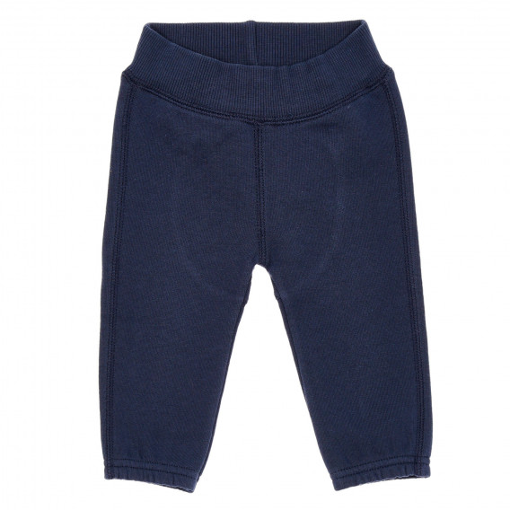 Βαμβακερό παντελόνι με ραφτή αρκούδα για μωρό, σκούρο μπλε Benetton 232392 