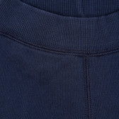 Βαμβακερό παντελόνι με ραφτή αρκούδα για μωρό, σκούρο μπλε Benetton 232393 2