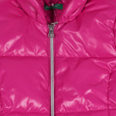 Μπουφάν με κουκούλα και φερμουάρ σε όλο το μήκος, ροζ Benetton 232417 2