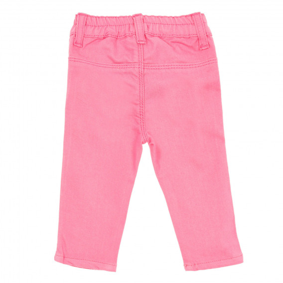 Παντελόνι με διακοσμητικές τσέπες για μωρό, σε ροζ χρώμα Benetton 232423 4
