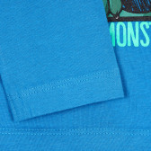 Βαμβακερή μπλούζα με σχέδιο τεράτων και στάμπα για μωρό, μπλε Benetton 232493 2