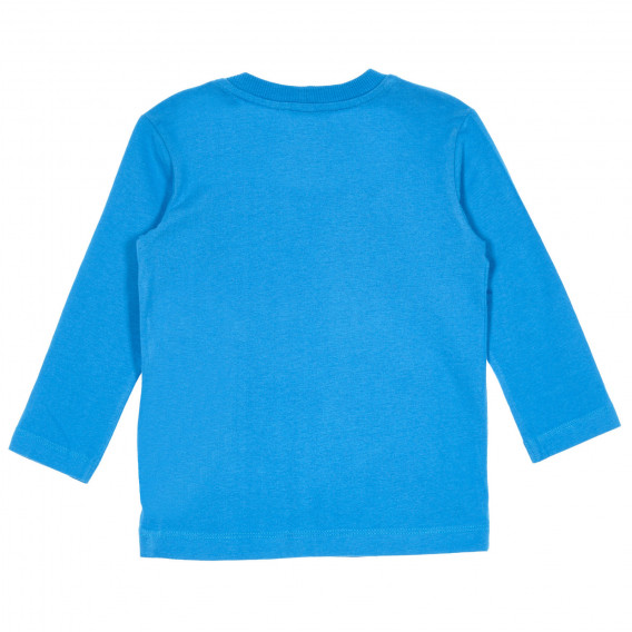Βαμβακερή μπλούζα με σχέδιο τεράτων και στάμπα για μωρό, μπλε Benetton 232494 4