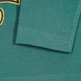 Βαμβακερή μπλούζα με σχέδιο λύκου για μωρό, πράσινη Benetton 232510 3