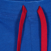 Βαμβακερό παντελόνι με το λογότυπο της μάρκας για μωρό, μπλε Benetton 232513 2