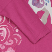 Βαμβακερή μπλούζα με το μικρό μου πόνυ για μωρά, ροζ Benetton 232577 3